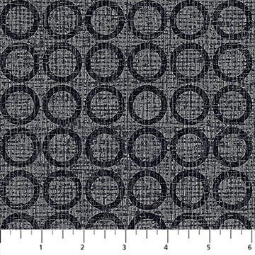 Urban Oasis Flannel Charcoal Circles