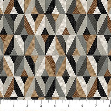 Haberdashery Flannel Diamonds Grey Multi