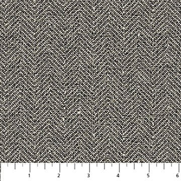 Haberdashery Flannel Chevron Black