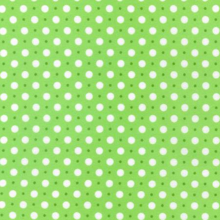Time Well Spent Dots Green Flannel