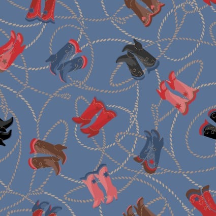 Quiltin' Cowgirls Blue Boots