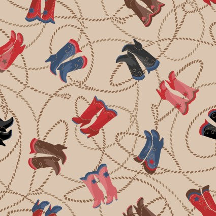 Quiltin' Cowgirls Tan Boots