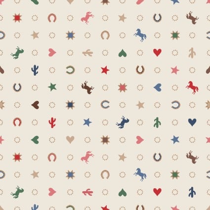 Quiltin' Cowgirls Cream Mini Print