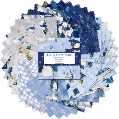 5in Squares Let It Snow-Man, 42pcs