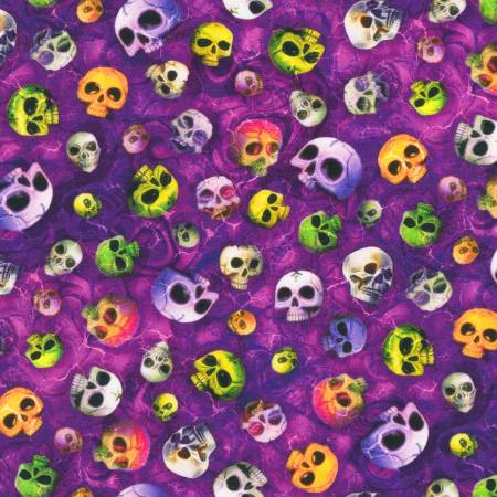 Bright Frights Skulls Violet