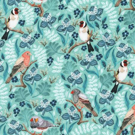 Feathers and Flora Birds Mint