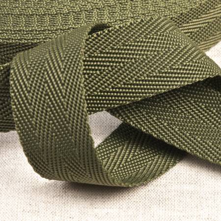 1" / 25mm Polypropylene Webbing in Olive