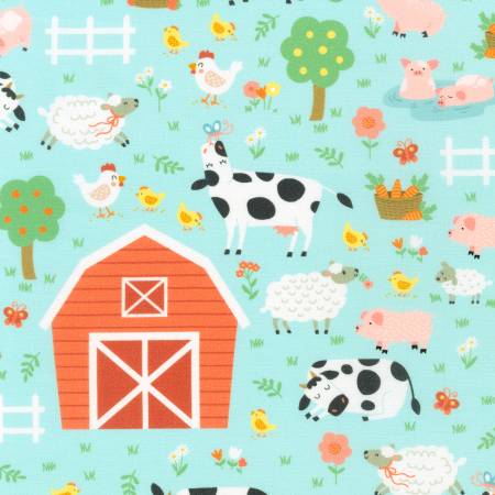 Cuddly Countryside Barnyard Blue
