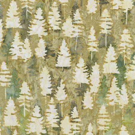 Woodland Wonders Batik Trees Khaki