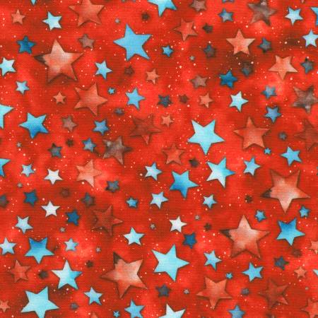 Stars and Stripes Small Red And Blue Stars Red