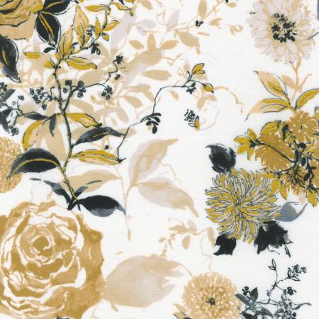 Rosette Roses Natural w/Metallic