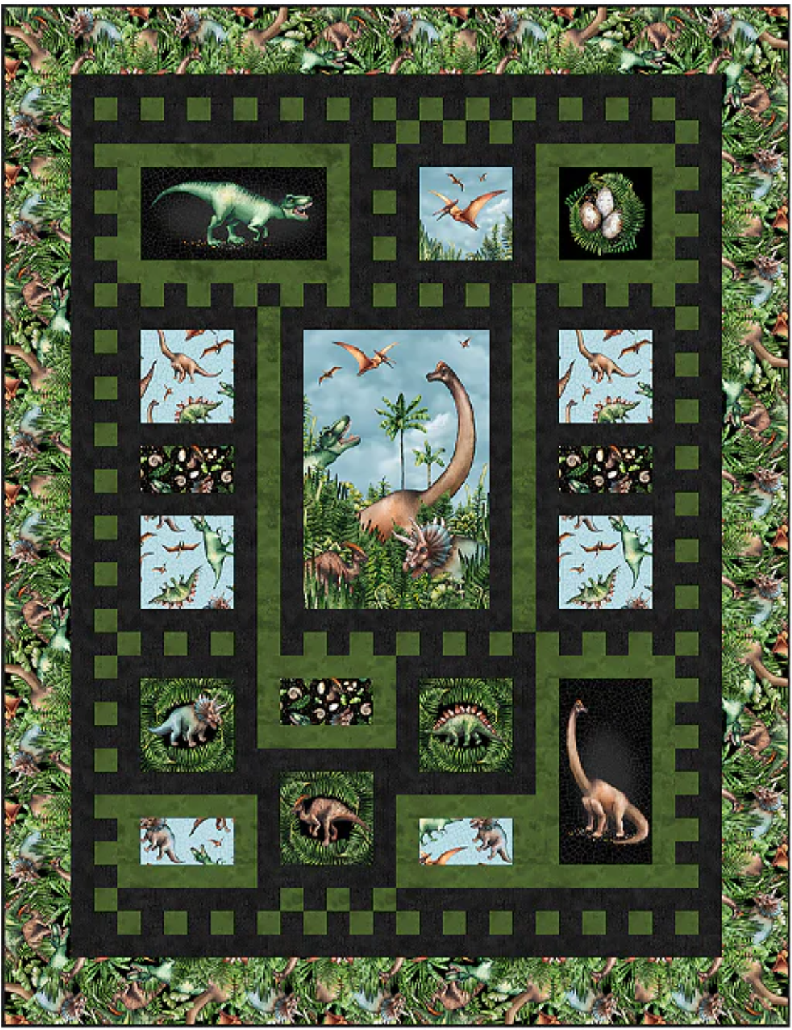 Quiltasaurus Rex Kit 60" x 77"