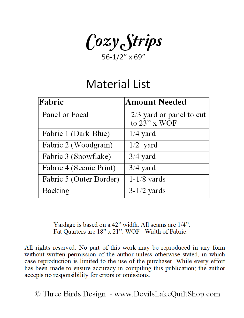 Cozy Strips Pattern