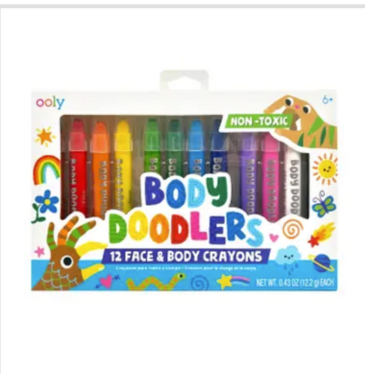 Body Doodlers 12 Face and Body Crayons