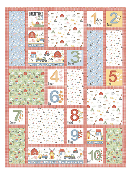 Tossed Farm Yard Tiles Quilt Pattern