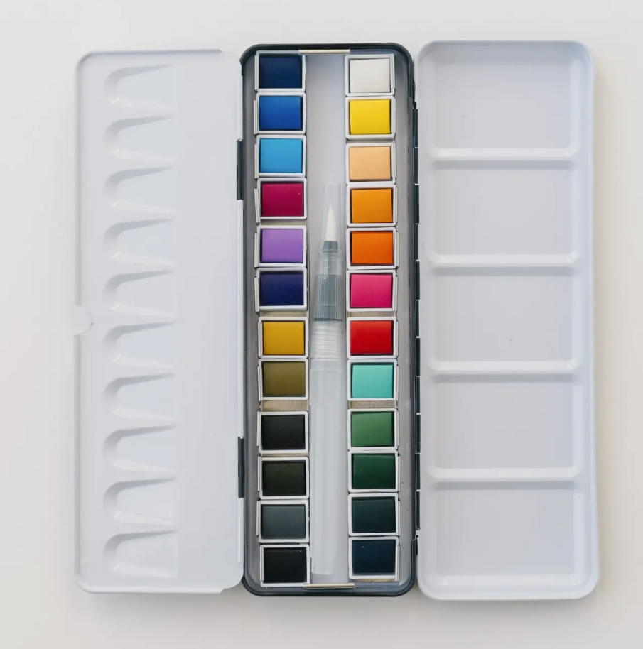 24 Color Watercolor Paint Palette