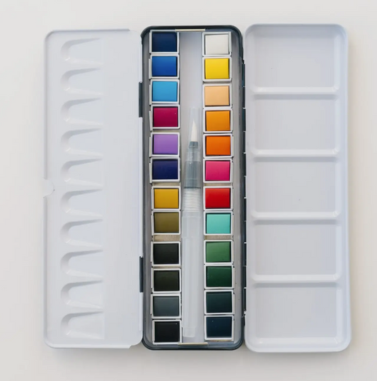 24 Color Watercolor Paint Palette
