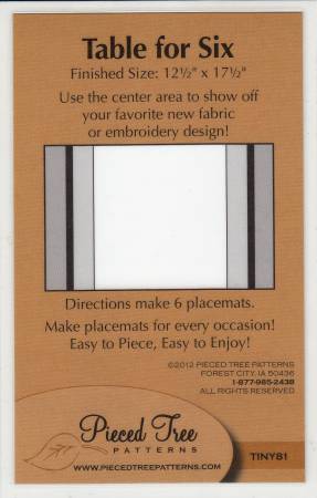 Table For Six Place Mats