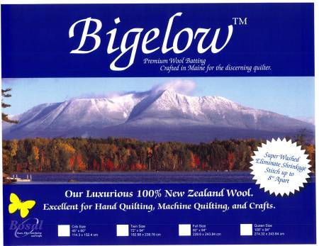 Bigelow 100% Wool Batting 108in x 94in