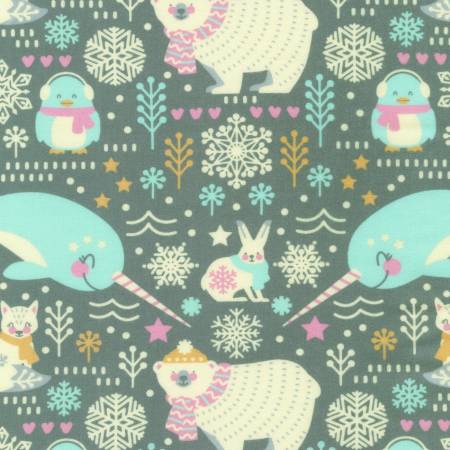 Snow Snuggles Flannel Animals Winter