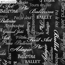 Pearl Ballet Ballet Words Black/Grey