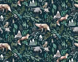 FOREST FABLE NAVY MULTI Woodland