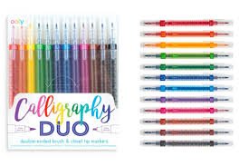Calligraphy Duo Double Ended Markers Set of 12