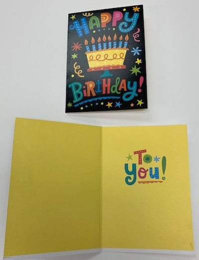 Card Happy Birthday Black
