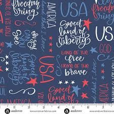 Oh Say Can you Sew Land that I love Navy