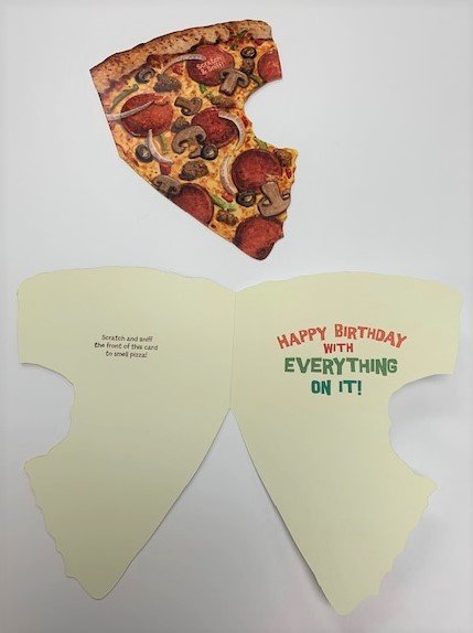 Scratch and Sniff Card Pizza