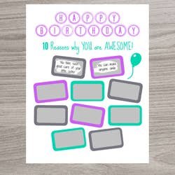 Reasons you are Awesome-Purple/Green