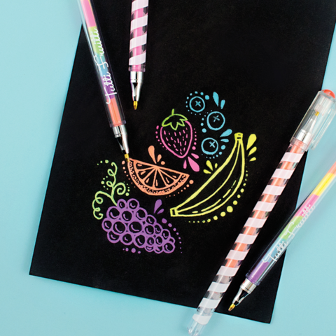Tutti Fruitti Scented Multi Color Gel Pens Set of 6